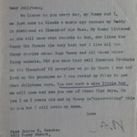 Jan Sweeten letter, November 10, 1954