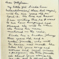 Mrs. Schandelmeier letter
