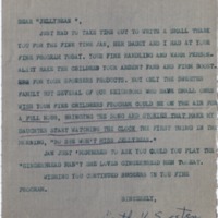 Letter written on behalf of Jan Sweeten, November 29, 1954