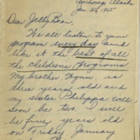 Randy Wittmer letter, January 26, 1955