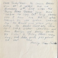 Marilyn Jean Vasile letter