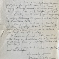 Gladys Lucille Olsen letter